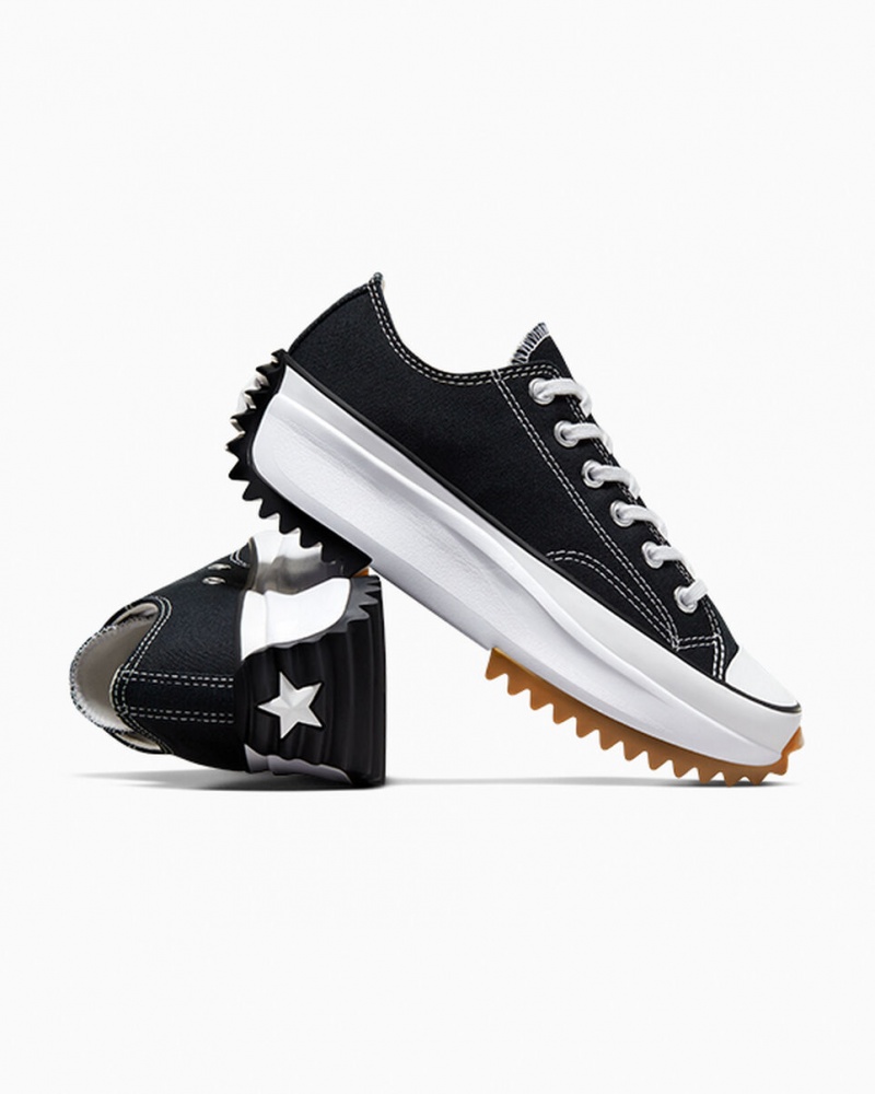 Converse Run Star Hike Platformie Czarne Białe | 235198-XTU