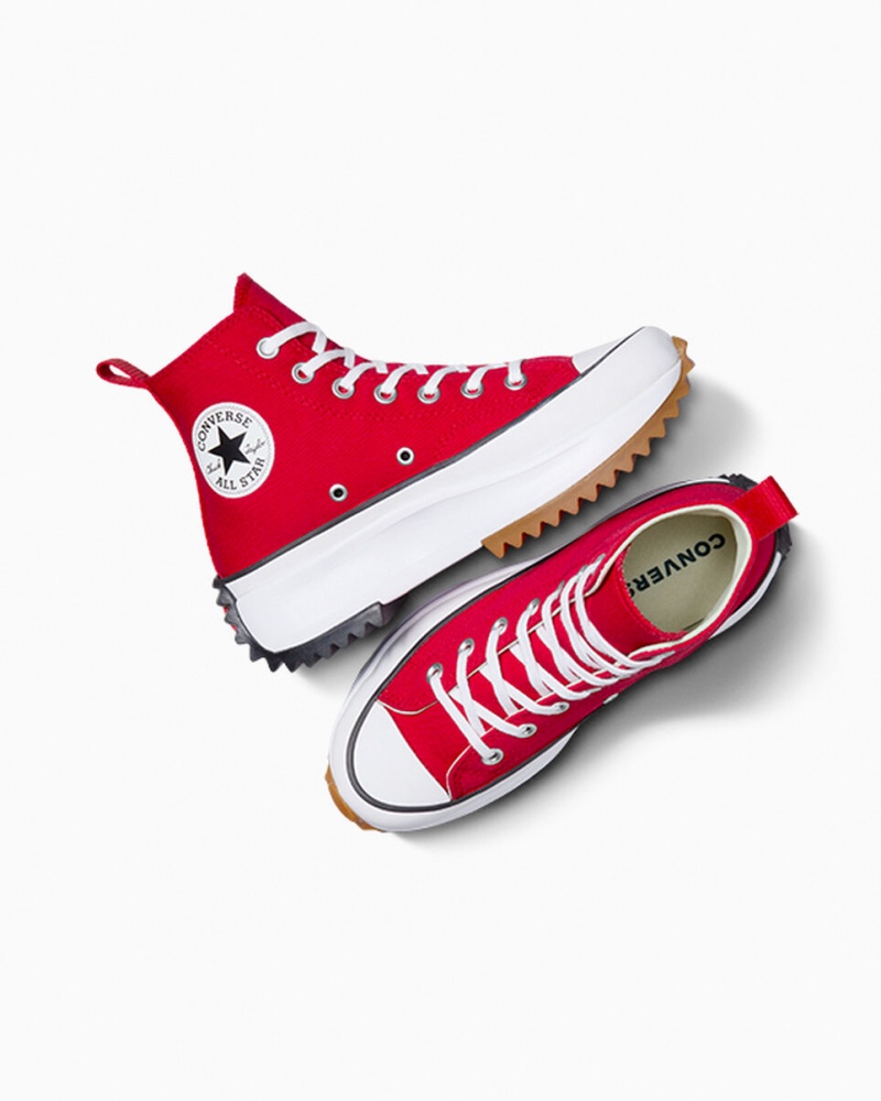 Converse Run Star Hike Platformie Czerwone Białe Czarne | 258603-KMT