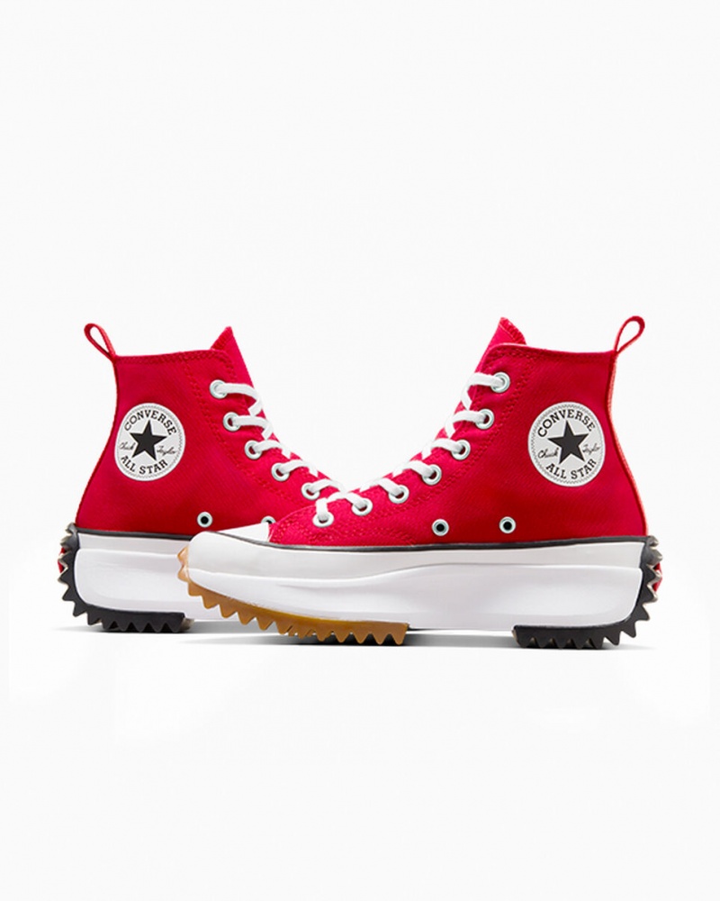 Converse Run Star Hike Platformie Czerwone Białe Czarne | 258603-KMT