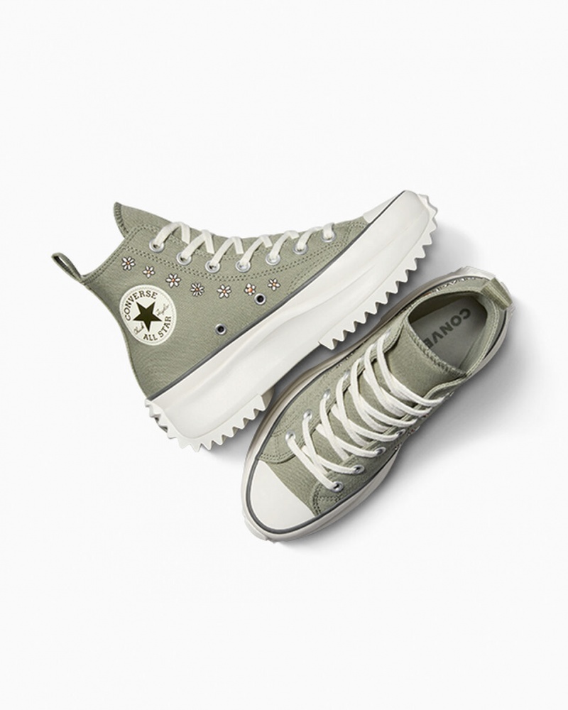 Converse Run Star Hike Platformie Embroidery Głęboka | 652071-EQK