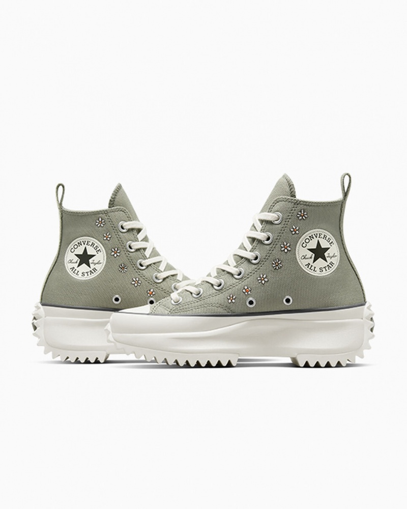 Converse Run Star Hike Platformie Embroidery Głęboka | 652071-EQK