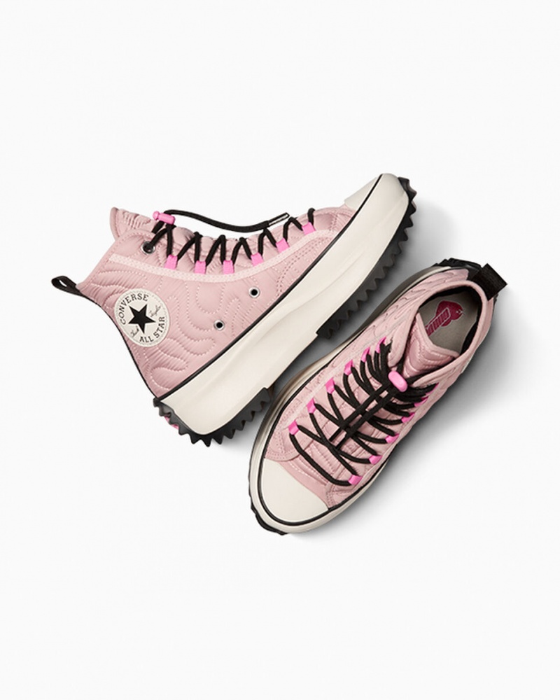 Converse Run Star Hike Platformie Pikowana Różowe Czarne | 726430-VHG