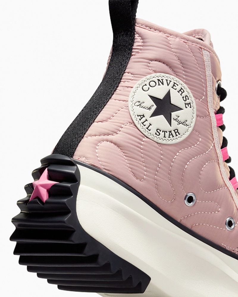 Converse Run Star Hike Platformie Pikowana Różowe Czarne | 726430-VHG