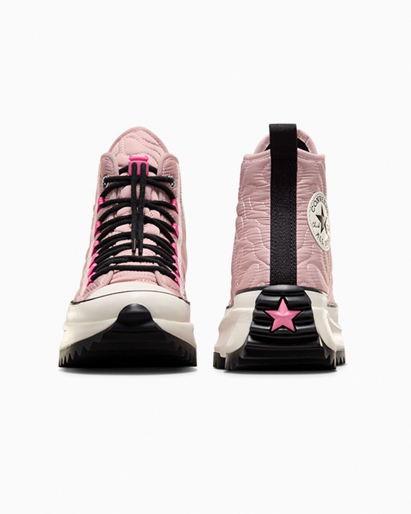 Converse Run Star Hike Platformie Pikowana Różowe Czarne | 719356-KLT