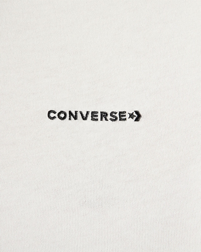 Converse Wordmark Krótkie Sleeve Top Egret | 361752-VCO